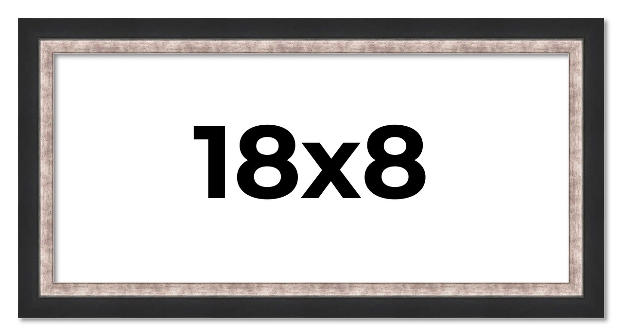 Panoramic Simple Silver Picture Frame - UV Acrylic, Foam Board Backing, Hanging Hardware